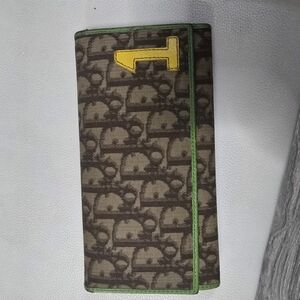 Dior Brown and Green Monogram Clutch